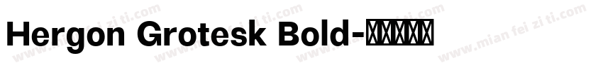 Hergon Grotesk Bold字体转换